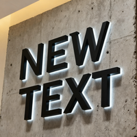 Enseigne personnalisée en 3D avec rétroéclairage LED pour hôtel, école, café, avec étanchéité IP65, options multicolores