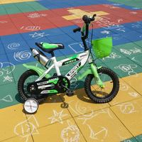 Vélo pour enfants 12 pouces en acier au carbone avec frein à câble, pédale ordinaire, vitesse unique, roues d'apprentissage, panier en plastique, pour garçons/filles de 4 à 8 ans
