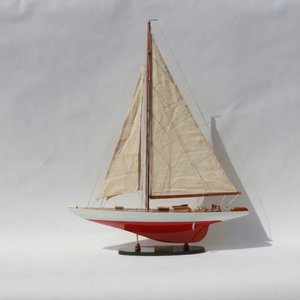 Modelo de Barco de Vela de Madera Hecho a Mano - Yate de Carreras Clásico Clase J con Acabado Pintado, Modelo a Escala para Decoración del Hogar, Ranger Pintado - Product Image 1