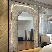 Shabby Chic or noir aluminium cadre arc miroir autoportant mural industriel ferme marocain nouveauté Styles hôtels