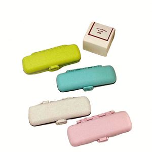 Jh Medibox Organisateur pratique en paille de blé personnalisable à 8 compartiments, boîte de rangement pour pilules sans BPA de qualité alimentaire - Product Image 2