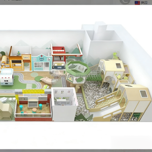 Equipo de Juegos Interior de Lujo para Niños, con Diseño de Edificios Urbanos, Juego de Roles Multifacético, Aprendizaje STEAM, Juego Suave para Cafeterías, Centros Comerciales y Supermercados - Product Image 4