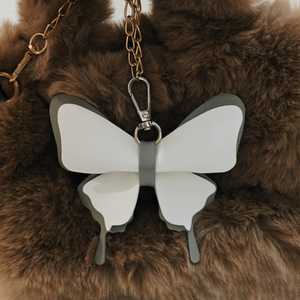 Lindo colgante de mariposa varios colores PU cuero mariposa llavero bolsa encanto accesorio bolso colgantes monedero cartera encantos - Product Image 6