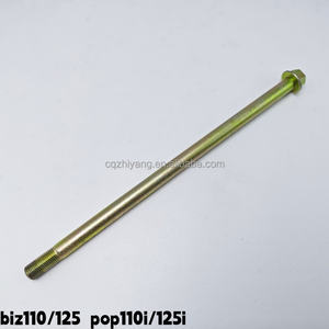 Pièces de moto du Brésil BIZ110/<span class=keywords><strong>125</strong></span> Axe de roue avant POP110I 125I Axe arrière Boulon M10M12M15 Axe de pivot du bras oscillant - Product Image 4