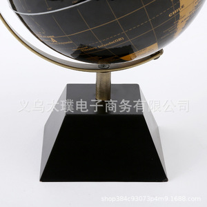 Nordic-style creative 20cm English black and gold <b>globe</b> ornament for living room, office, study, desktop, wine cabinet, and - Product Image 3