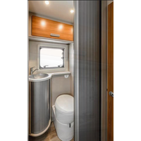 Porte de douche en alliage d'aluminium de taille et de couleur personnalisées avec roulement et fonctionnement du moteur pour RV Caravan Campervan Trailer RV Parts