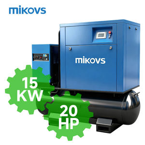 เครื่องอัดอากาศแบบสกรู Mikovs 15kw 22kw 16bar 4-in-1 สำหรับงานตัดเลเซอร์ เสียงเบา โรตารี่ 380v พร้อมถัง<span class=keywords><strong>ลม</strong></span>และเครื่องทำ<span class=keywords><strong>ลม</strong></span>แห้งในตัว - Product Image 4