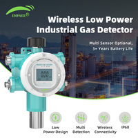 Détecteur de gaz mural alimenté au lithium, autonomie de la batterie de 3 ans, analyseur de gaz industriel avec application BT et prise en charge de plusieurs capteurs
