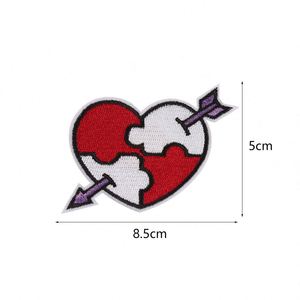 Iron on Embroidered Cupid's Arrow Heart Valentine Patches for Clothes Bag Decoration - Product Image 2