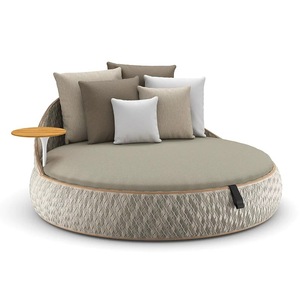 Modern Outdoor Living Room Patio <b>Rattan</b> Daybed <b>Sofas</b> Cushions Retractable Canopy Eco-Friendly Waterproof UV-Resistant Furniture - Product Image 6