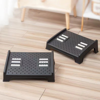 Repose-pieds portable sous le bureau, ergonomique, 6 hauteurs réglables, pliable, en plastique, avec rouleau de massage pour la maison, le bureau et l'hôtel