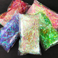[Personnalisé] Remplissage en raphia recyclable de 3 mm, irisé, coloré, en soie mélangée avec du fil doré, pour accessoires de boîtes cadeaux, vente en gros fabricant