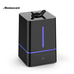 Aromacare minyak esensial aromaterapi 4L, pelembap udara ultrasonik hitam Desktop besar untuk kamar tidur