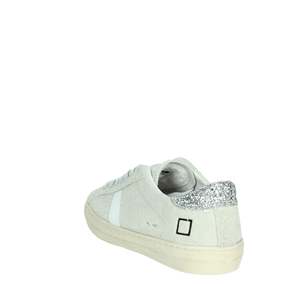 D.A.T.E. Baskets pour femmes W391-HL-HA-WH en daim blanc glacé avec talon à paillettes et semelle épaisse - Product Image 2