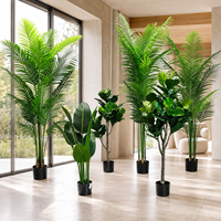 Plantes tropicales artificielles assorties, faux palmiers, monstera, oiseaux de paradis, arbres pour la décoration intérieure de la maison, du bureau, de l'hôtel, vente en gros