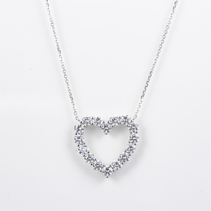 Joyería en Existencia MSN-879 Collar de Lujo de Oro de 18K de 45cm con Colgante de Diamante Cultivado en Laboratorio de Corte Redondo - Product Image 3