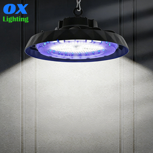 Projecteurs LED UFO pour entrepôts, usines et salles de sport, lumière bleue et blanche, sans scintillement, haute efficacité 130lm 150lm - Product Image 1