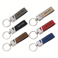 Porte-clés de voiture en cuir personnalisé, directement de l'usine, avec logo imprimé pour les cadeaux promotionnels de marques automobiles