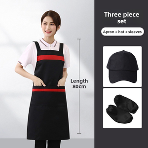Conjunto de Tres Piezas de Gorro, Delantal y Protector de Mangas Personalizados para Cocina, Chef, Camarero, Camarera, Bartenders, Restaurante, Bar, Uniforme de Trabajo - Product Image 5