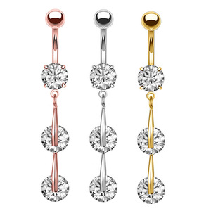 vibrating belly ring Dangle Belly Piercing Navel Magnetic Vibrating Tongue Ring main image 1