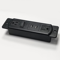 Multiprise encastrable de haute qualité avec 2 ports USB, prise de courant encastrée, prise de courant AC, prise USB dissimulée pour meubles