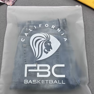 Logo kustom cetak Biodegradable dengan cincin lingkaran kunci ritsleting untuk kemasan pakaian renang dan pakaian - Product Image 1