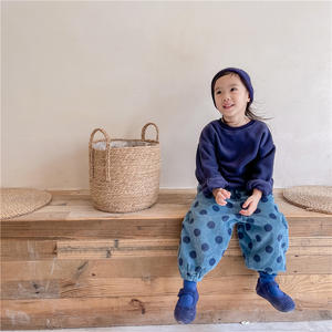 2025년 신상 한국 스타일 여아용 코듀로이 기모 캐주얼 베이비 팬츠, 가을 겨울 하렘 배기 바지 - Product Image 3