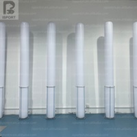 Colonne et cylindre gonflables LED RGB à logo personnalisé, pilier lumineux à changement de couleur avec souffleur pour festival de musique/installation artistique/scène