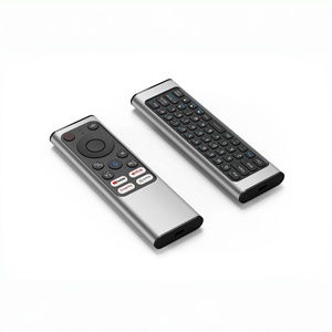 Télécommande <span class=keywords><strong>Air</strong></span> Mouse automatique X9, clavier, coque en alliage d'aluminium, assistant vocal, récepteur sans fil 2.4G, étanche, USB - Product Image 1