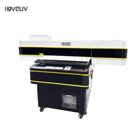 Printer UV Flatbed 9060 4 Head 900x600mm LED UV Inkjet untuk Akrilik Kayu Kaca Logam Kulit Kartu Label