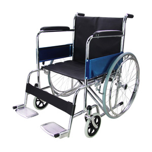 Silla de ruedas plegable ligera, manual y portátil para ancianos y discapacitados con diseño de soporte cruzado - Product Image 2