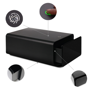 Wholesale High Quality Luxury Black and White Metal Private Fingerprint Lock Smart storage Safety Box