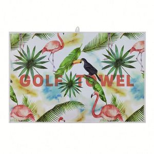 Serviette de golf gaufrée à motif personnalisé, brodée, épaisse, 3 couleurs (bleu/gris/bleu foncé), avec clip – Meilleure vente - Product Image 1