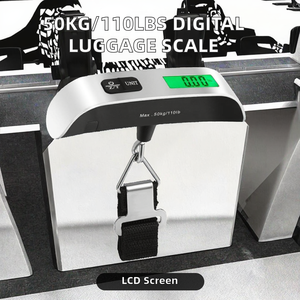 Balance à bagages numérique ABS 50 kg, capacité 110 lb, écran LCD, balance suspendue, accessoires de voyage, prise en charge de la personnalisation OEM - Product Image 3