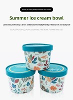 Gobelets et bols en papier jetables écologiques à paroi simple personnalisés pour yaourts, desserts et glaces – 3oz/4oz/5oz/8oz-32oz