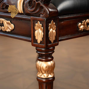 Canapé rétro américain, canapés de salon, <span class=keywords><strong>Louis</strong></span> <span class=keywords><strong>XV</strong></span>, rococo, feuille d'or, sculpture sur bois, <span class=keywords><strong>fauteuil</strong></span>, chaise de salle à manger, meubles Méduse - Product Image 5