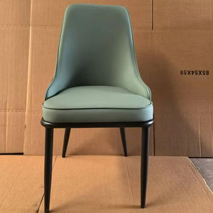 مقاعد جلدية معدنية حديثة فاخرة أثاث مطعم أريكة رخامية مقهى أبيض أسود طاولة مطعم مجموعات كرسي طعام - Product Image 2