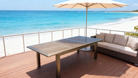 Mobilier d'extérieur de luxe Table de jardin en aluminium Table de salle à manger Ensemble de chaises Table à rallonge avec siège pour 12 personnes
