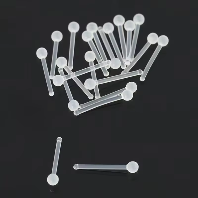 Flexible Acrylic Children's Wedding Gift Trendy Clear Labret Tongue Nose Screw Eyebrow Belly Piercing Retainers Jewelry