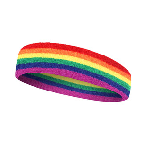Vente en gros <span class=keywords><strong>pas</strong></span> <span class=keywords><strong>cher</strong></span> bandeau <span class=keywords><strong>six</strong></span> couleurs Lgbt Gay Pride bandeau coton arc-en-ciel bracelet - Product Image 5