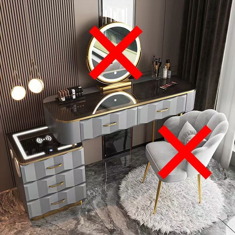 Gray 100-table smart cabinet, no mirrors, no stools