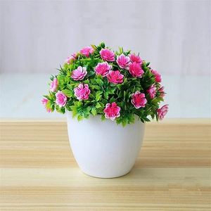 OH ARTS - Bonsái de Rosa Artificial Nórdica en Maceta de Plástico, Mini Flor Decorativa para Hogar, Oficina, Escritorio, Tacto Real, Regalo Creativo - Product Image 5