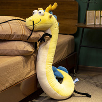 Nouveau jouet en peluche Dragon jaune Animal peluches poupée doux paresseux et vague Dragon chinois peluche jouet en peluche longue jeter oreiller