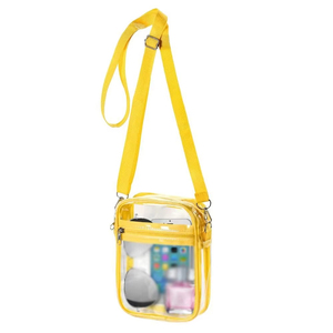 Bolso cruzado transparente PVC transparente Concierto Deportes Un bolso de hombro Bolso de mensajero con cremallera ajustable - Product Image 5