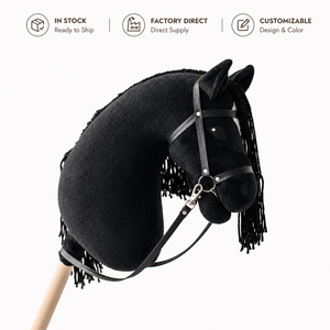 Caballo de Juguete con <span class=keywords><strong>Palo</strong></span>, Personalizado, Realista, Desmontable, de Peluche, Hecho a Mano, para Niños Pequeños - Product Image 3
