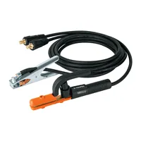Câbles porte-électrodes et pince de terre BOX 1 200A 1/2" TRUPER en plastique, diamètre 1,6 mm, noirs, pour soudage à l'arc