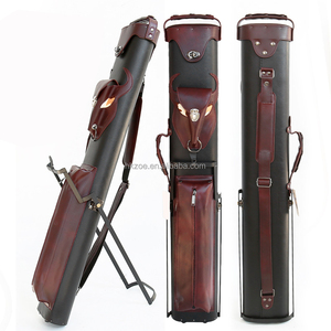 PU Hard Shell Pool Cue Case Billiard Cue Cover with Metal Stand Lightweight Water Resistant 6 Hole Storage - Product Image 2