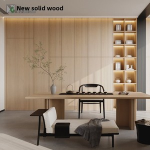 Muebles Completos para Toda la Casa, Armario de Cocina de Madera Maciza, Estilo Minimalista, Estilo Wabi-Sabi, Garantía de 5 Años - Product Image 1