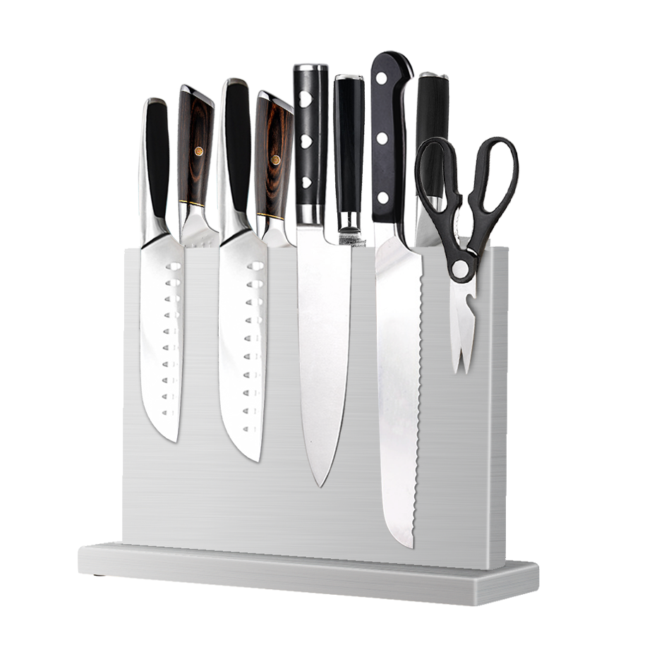 Изготовленный На Заказ самый сильный магнитный держатель ножа двухсторонний магнитный держатель ножа из нержавеющей стали для стены