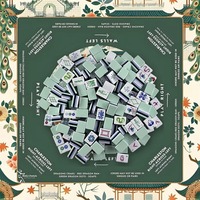 Jeu de Mahjong professionnel américain 4 couches, 160 tuiles, bleu pâle, en acrylique lourd, modèle Imperial